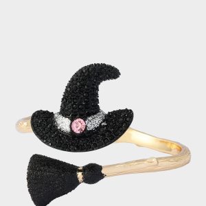 WITCH HAT HINGE BANGLE PINK