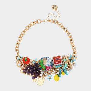 CHARCUTERIE BAUBLE FRONT NECKLACE MULTI