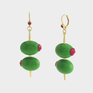 OLIVE EARRINGS GREEN