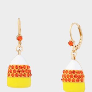 CANDY CORN LEVERBACK EARRING ORANGE
