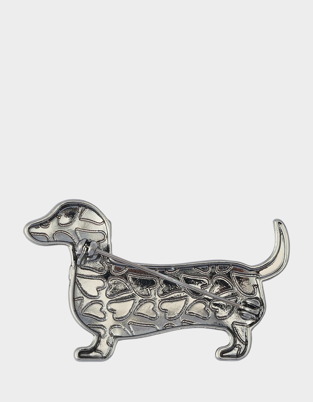SKELETON DACHSHUND BROOCH SILVER - Image 5