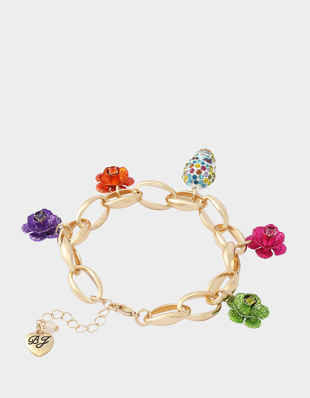 FLOWER SKULL CHARM BRACELET MULTI - Image 2