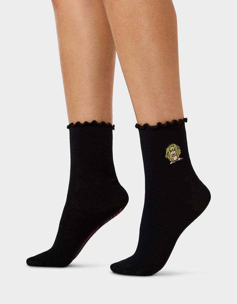 2-PACK EMBROIDERED CREW SOCK BLACK MULTI - Image 3