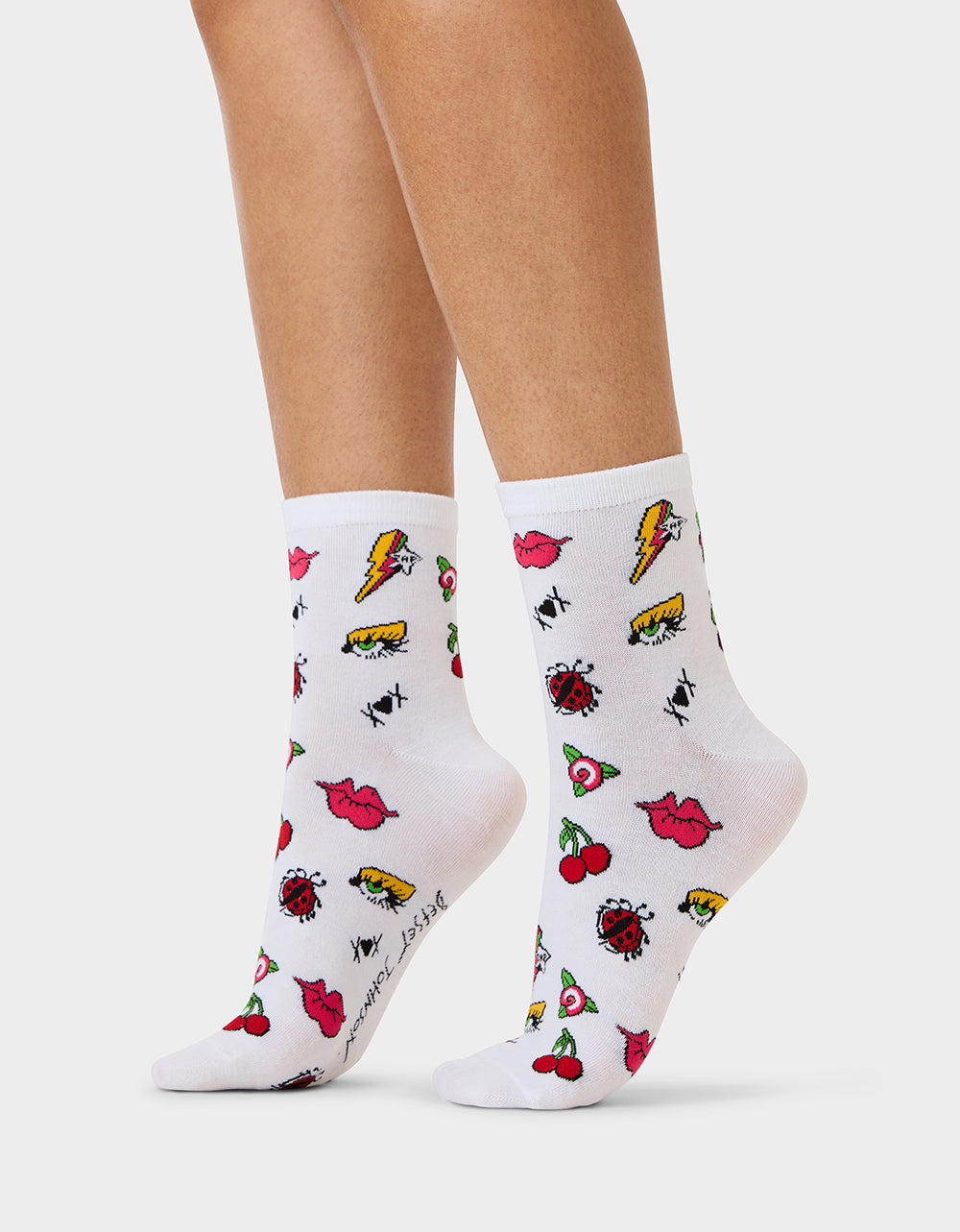 2-PACK EMBROIDERED CREW SOCK BLACK MULTI - Image 5