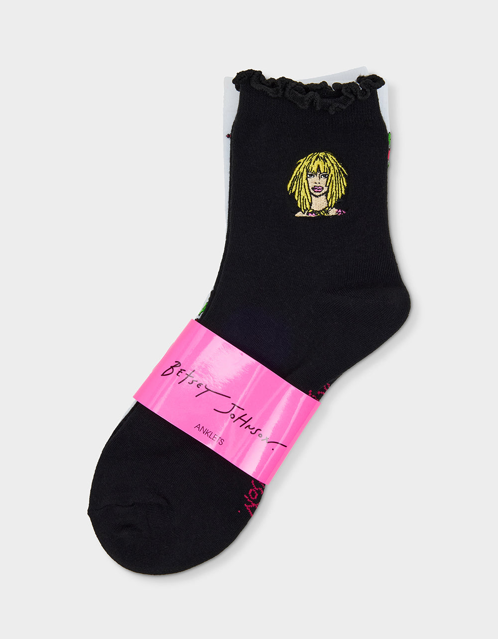 2-PACK EMBROIDERED CREW SOCK BLACK MULTI - Image 2