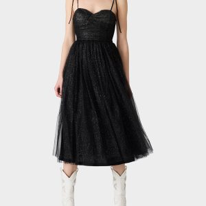 GLITTER TULLE MULTI BLACK