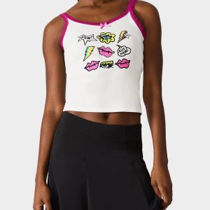 BETSEY ICON CLUSTER TANK WHITE