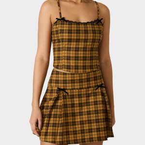 RAD PLAID TOP YELLOW PLAID