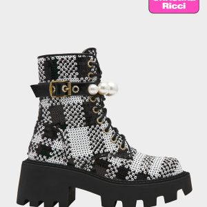 JONNIE BLACK WHITE PLAID