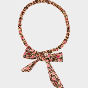 SCARF AND CHAIN TIE BELT LEOPARD MULTI