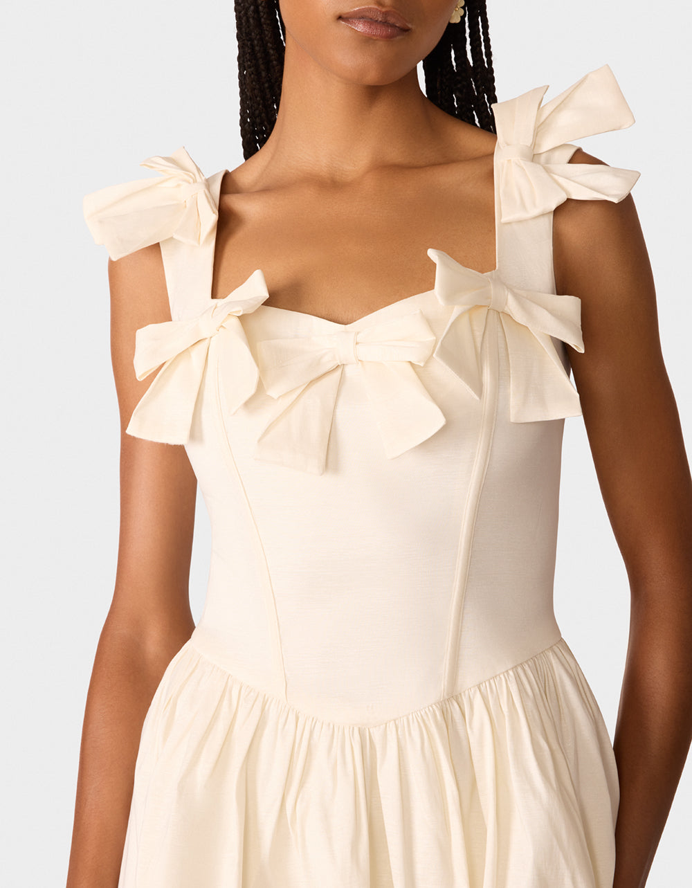 WHITE BOW DRESS - Image 6