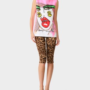 BETSEY FACE TANK GRAPHIC PINK