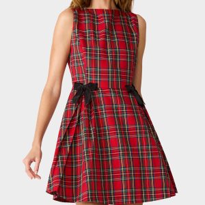 TARTAN TOAST DRESS RED PLAID