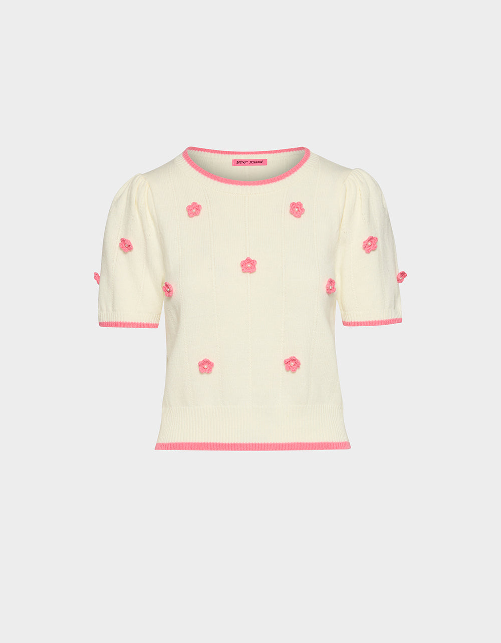 PETAL POP KNIT TOP OFF WHITE - Image 2
