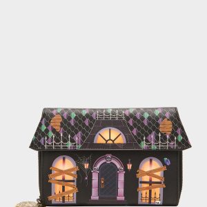 BOO & BREAKFAST WALLET ON CHAIN BLACK/MULTI