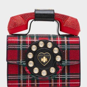BRRRR-ING PHONE BAG PLAID