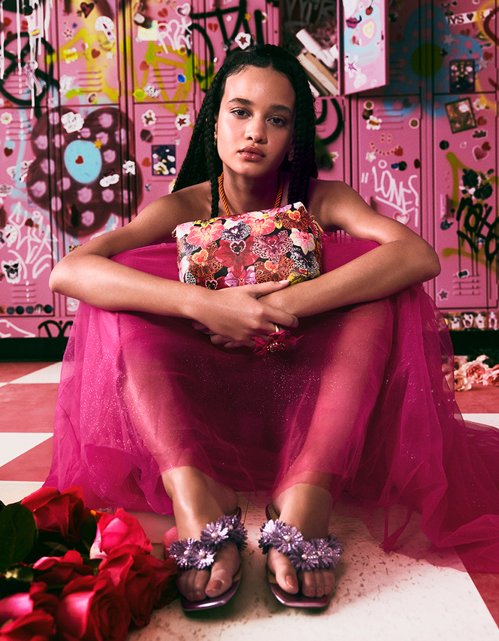 GLITTER TULLE MULTI MAGENTA - Image 10