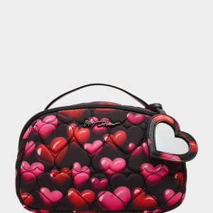 LOAF COSMETIC CASE WITH MIRROR BLACK/MULTI